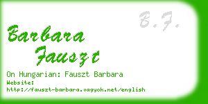 barbara fauszt business card